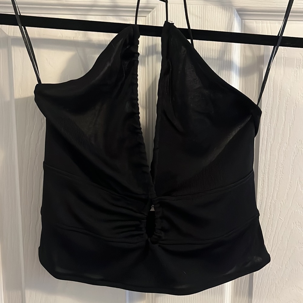 H&M cropped halter tank